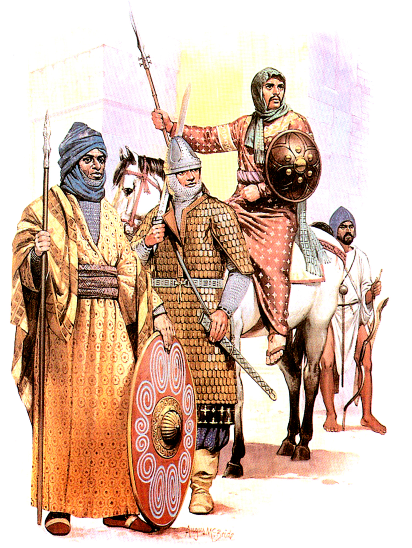 Мусульманские войска. Воины Кордовского халифата. Сарацины мамлюки. Арабский халифат 7-8 век армия. Арабские воины халифата история.